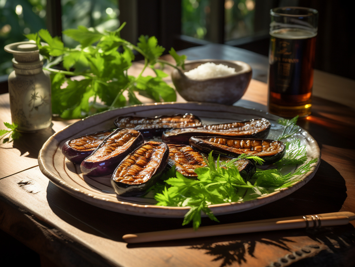 aubergines miso