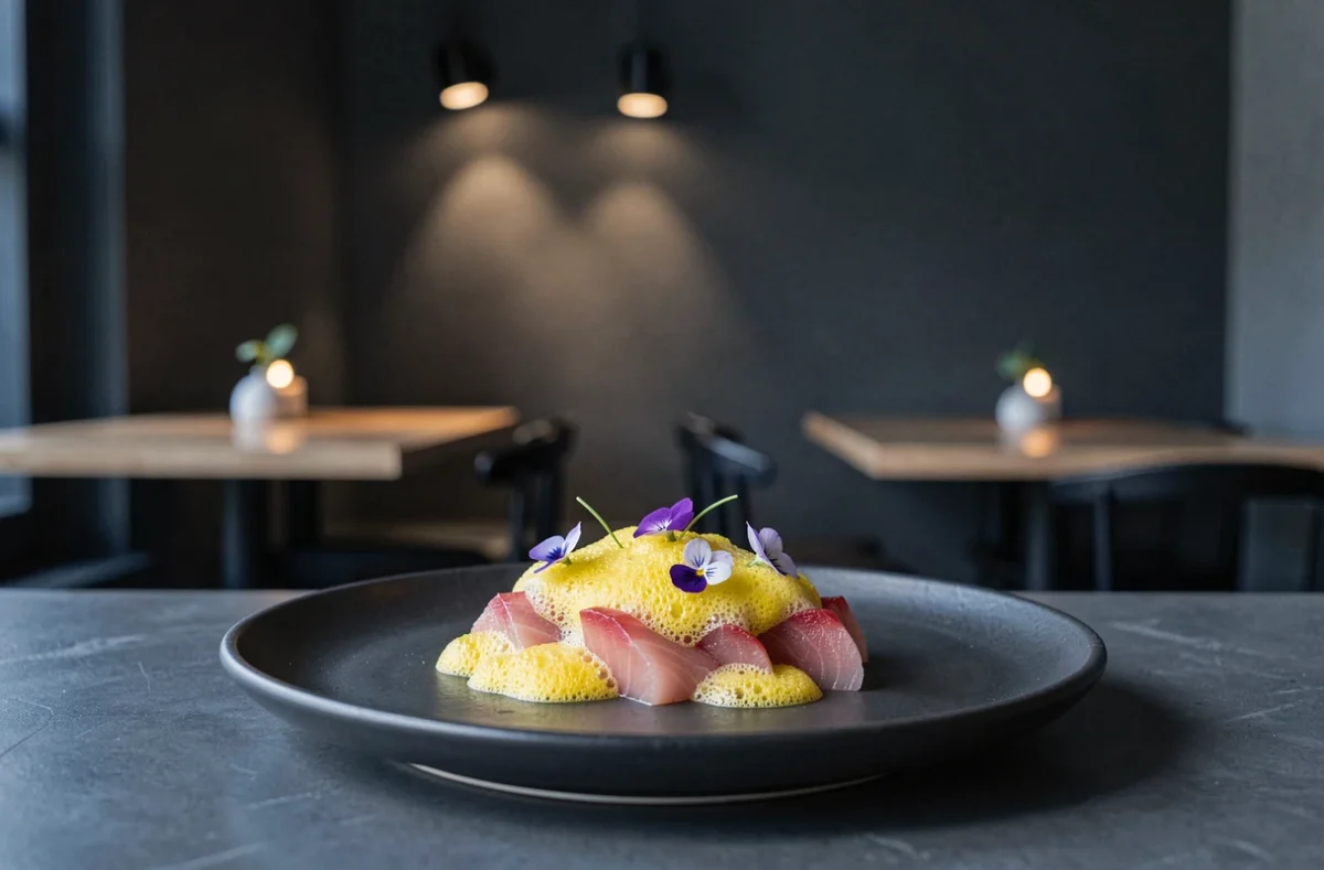 Plat fusion japonais-français raffiné au restaurant Yozora à Metz